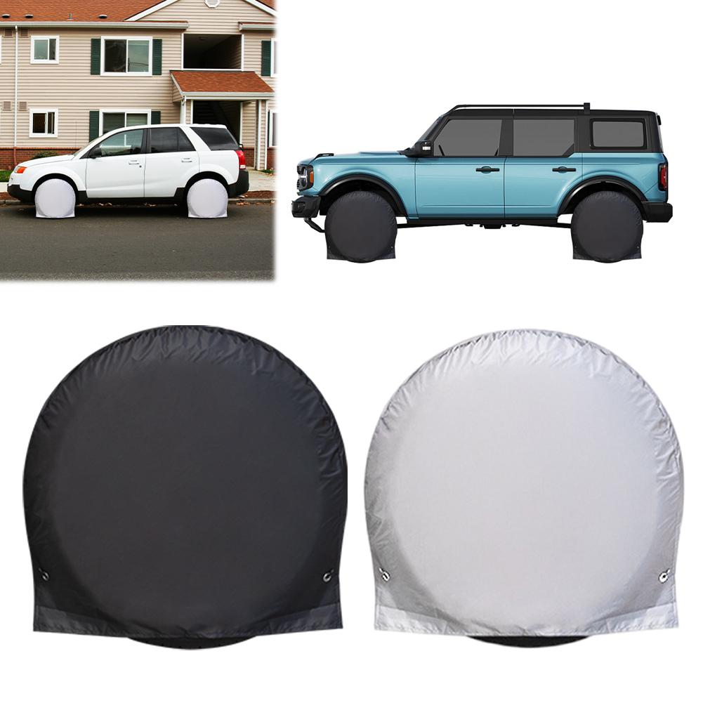 Automotive Wheel Protector UV Resistant Car Wheel Covers RV Tire Bag Sun Protection Auto Tire Cover for Sun Rain Tyre Protection