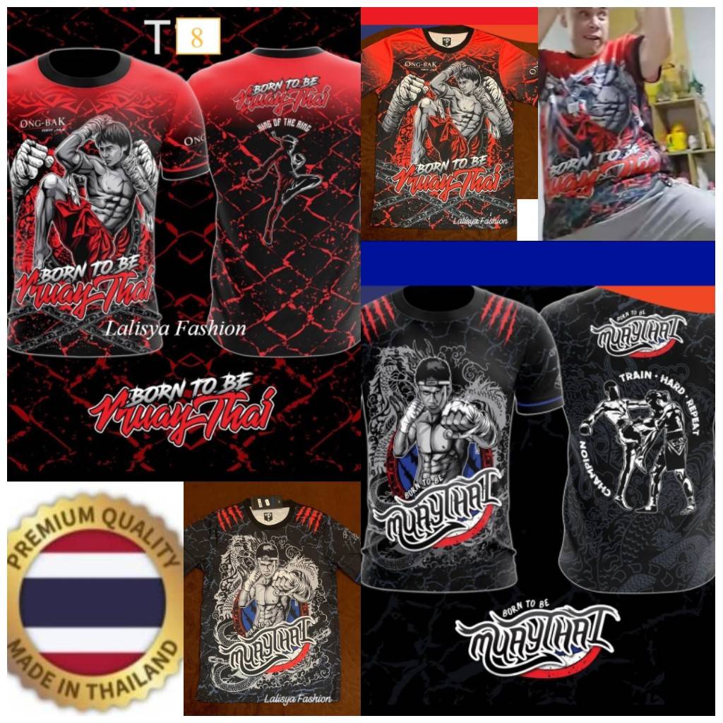 Muay Thai T-Shirt Kick Boxing 3D Print Gothic Graphic Men Women Unisex Short Sleeve Round Neck MMA Mix Martial Art Streetwear Casual