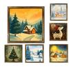 Personalized Whimsical Christmas Art Print, Pecan Floating Frame Canvas - Holiday Decorative Wall Art Print