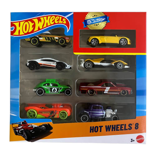 Hot Wheels 8-Car Pack Assorted Vehicle Toys, Mini Car Set of 8, Ages 3 and Up, Multi-Purpose, HPV78
