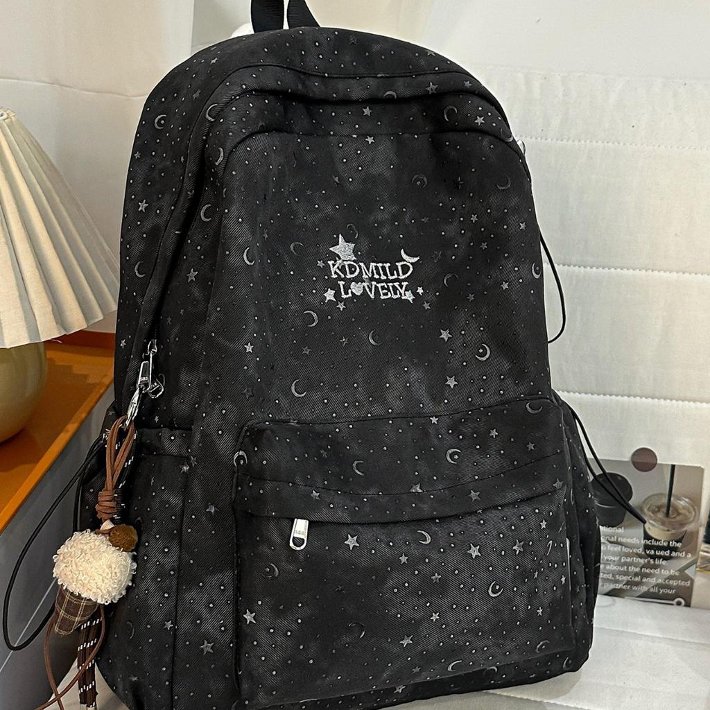 Schoolbag Student School Bag Star Moon Backpack Female Student School Bag Junior High School Student Girl High School Student Female High Value