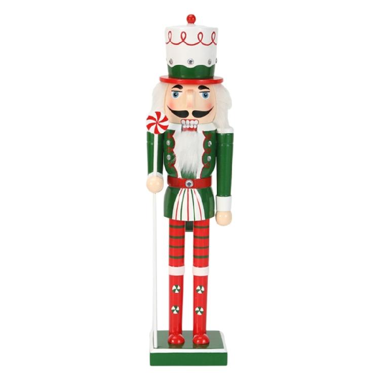 Nutcrackers Display with Ribbon Scepter Home Decoration 50CM Tall Nutcrackers Figure Candy Series for Christmas Display