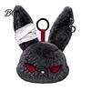 Stress Relief Plush Doll with Metal Hanging Loop, Dark Style Rabbit Pendant Bandage Stitched Keychain Toy, Funny Expression Doll, Collectible Toy Loop