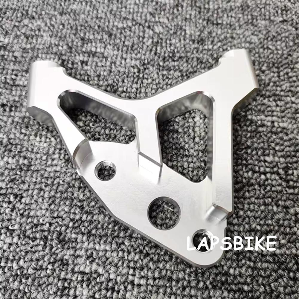 

Motorcycle 30/31/33core Front Shock Brake Caliper Bracket/Adapter For 100mm Mounting Brake Caliper For Brake Disc 220mm Modified 220mm Left silver