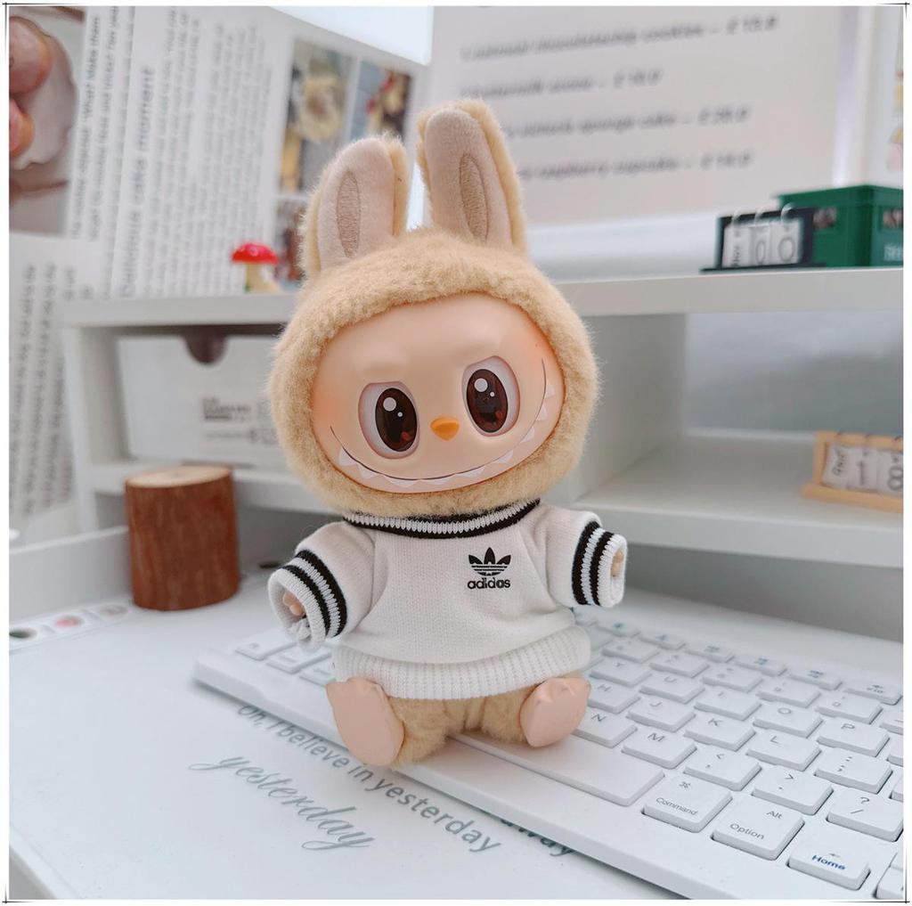 17cm Labubu Doll Vinyl Keychain: First & Second Gen Blind Box Clothes Collection