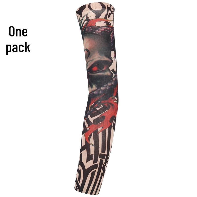 Seamless Outdoor Flower Tattoo Arm Sleeve - UV Protection for Cycling In Various Colors