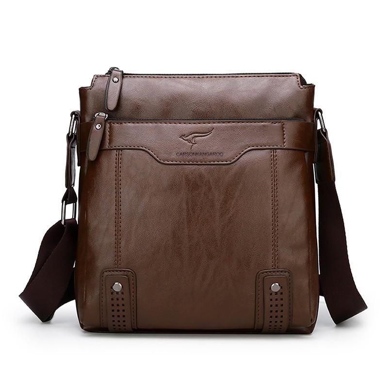 Single-shoulder Bag for Men Casual Crossbody Bag for Business Work and Commuting Soft Leather Men's Bag