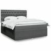 VidaXL Slatted Bed Base with Mattress Dark Grey 180x200cm Fabric 3294443
