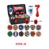 Battling Top Burst Gyro Toy Set 12 Spinning Tops 3 Launchers Combat Battling Game with Portable Storage Box
