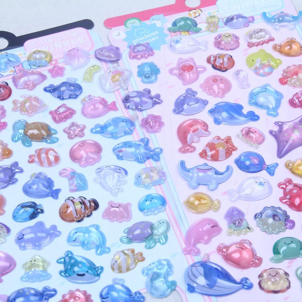KRGNPLE 2026 New Drop 3D Puffy Stickers with Exquisite Perfect for Planner Creative and Cute Gifts Model, Store-Quality, 2-Pack Stickers, Patterns,