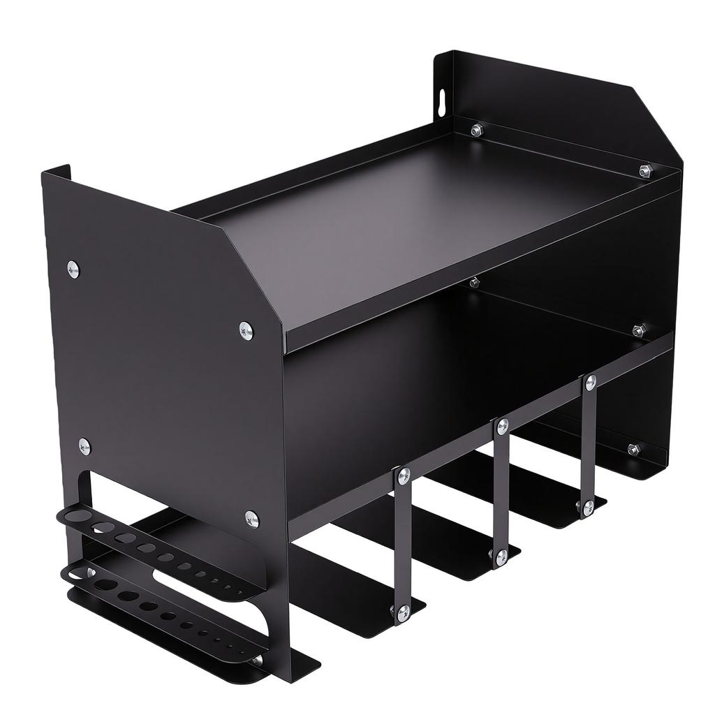 Wall Mount Power Tool Organizer Heavy Duty Metal Garage Tool Storage Rack for Workshop Auto Repair Shop
