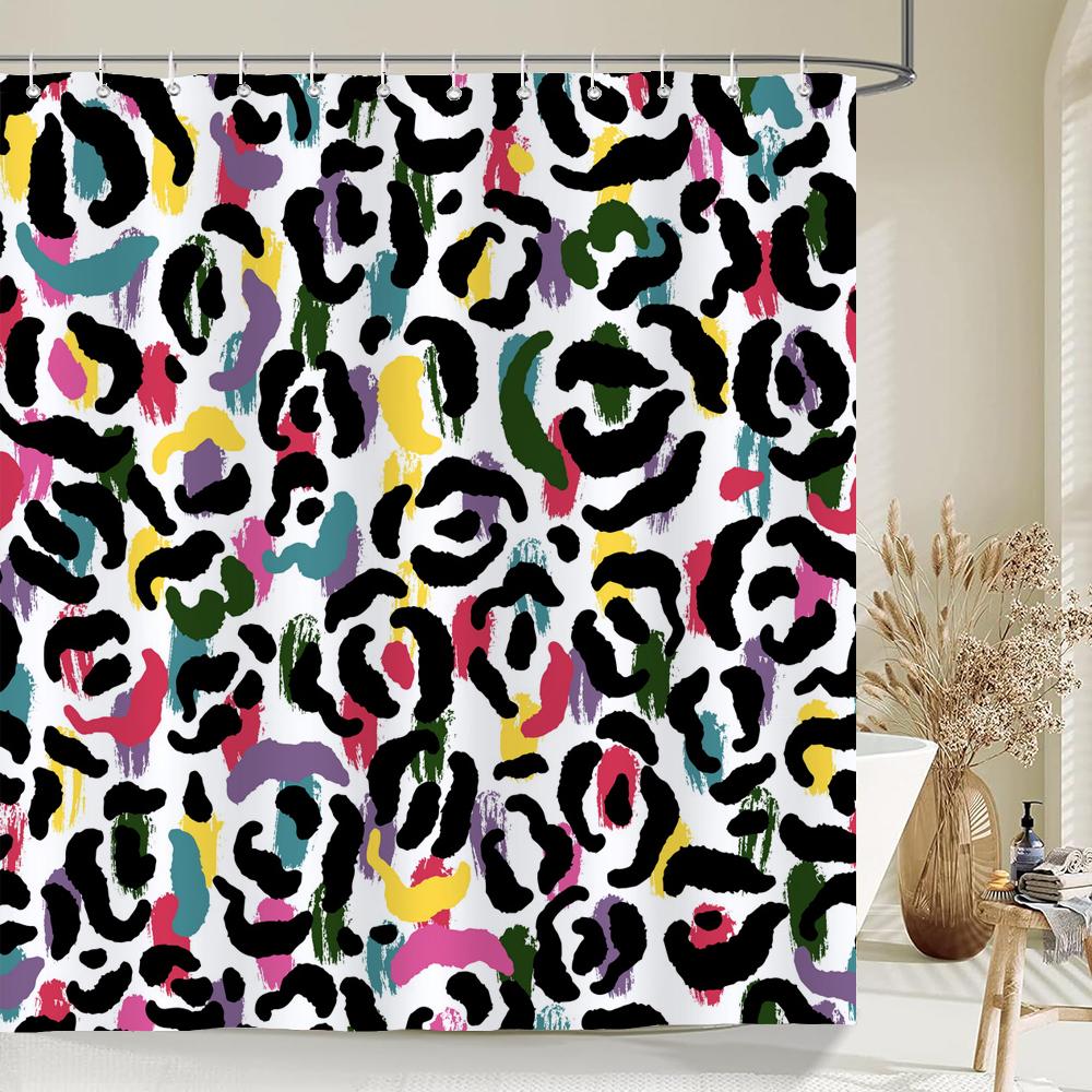 Home shower curtains for bathroom waterproof fabric Nordic style Color love Leopard pattern bathroom Curtains shower curtain
