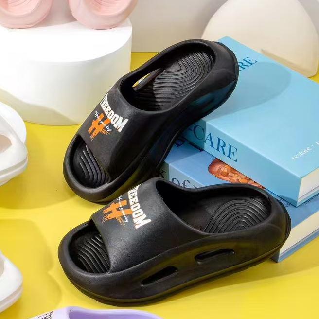 

Женские летние шлепанцы на толстой подошве, новые модные уличные нескользящие сандалии с подушками, повседневные пляжные тапочки унисекс 36-41