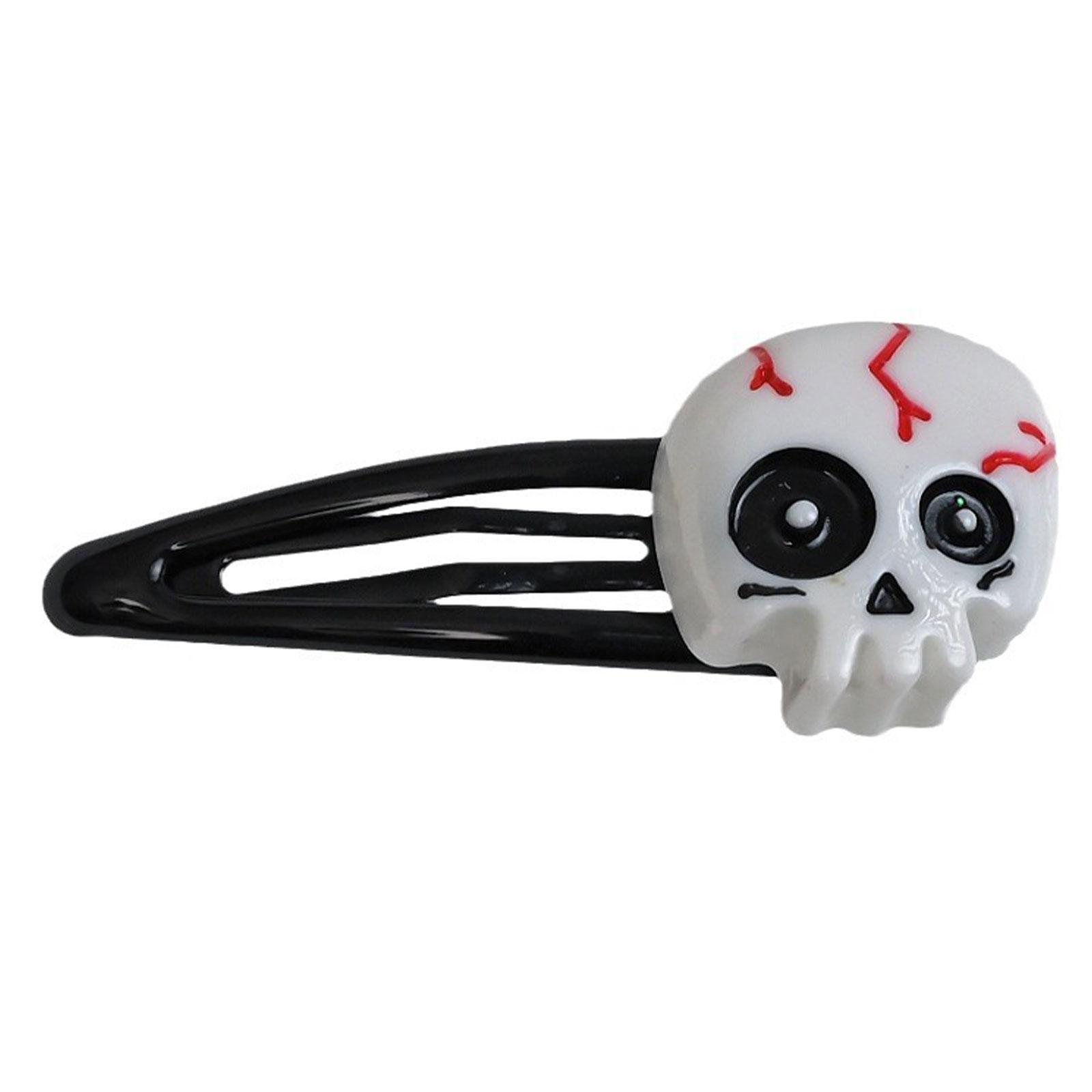 

Модная заколка для волос в виде черепа Унисекс Стильный аксессуар для вечеринок и повседневной носки Пластиковые накладные волосы Украшение для волос красный