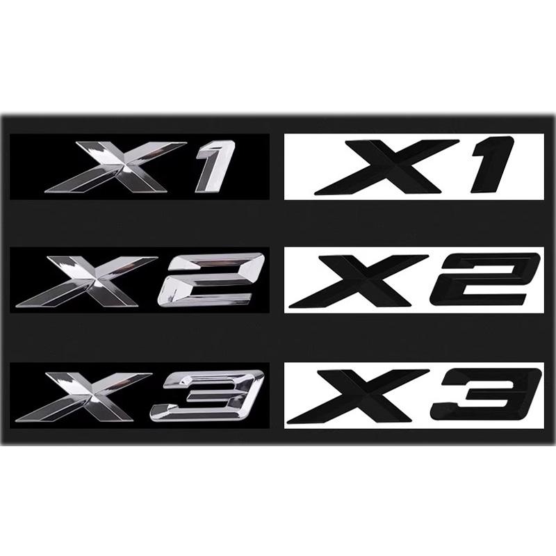 3D Car Letters Trunk Badge Sticker For BMW X1 E84 F48 X3 E83 G01 F25 X4 F26 G02 X5 E53 F15 E70 X6 E71 F16 Emblem Logo Lettering