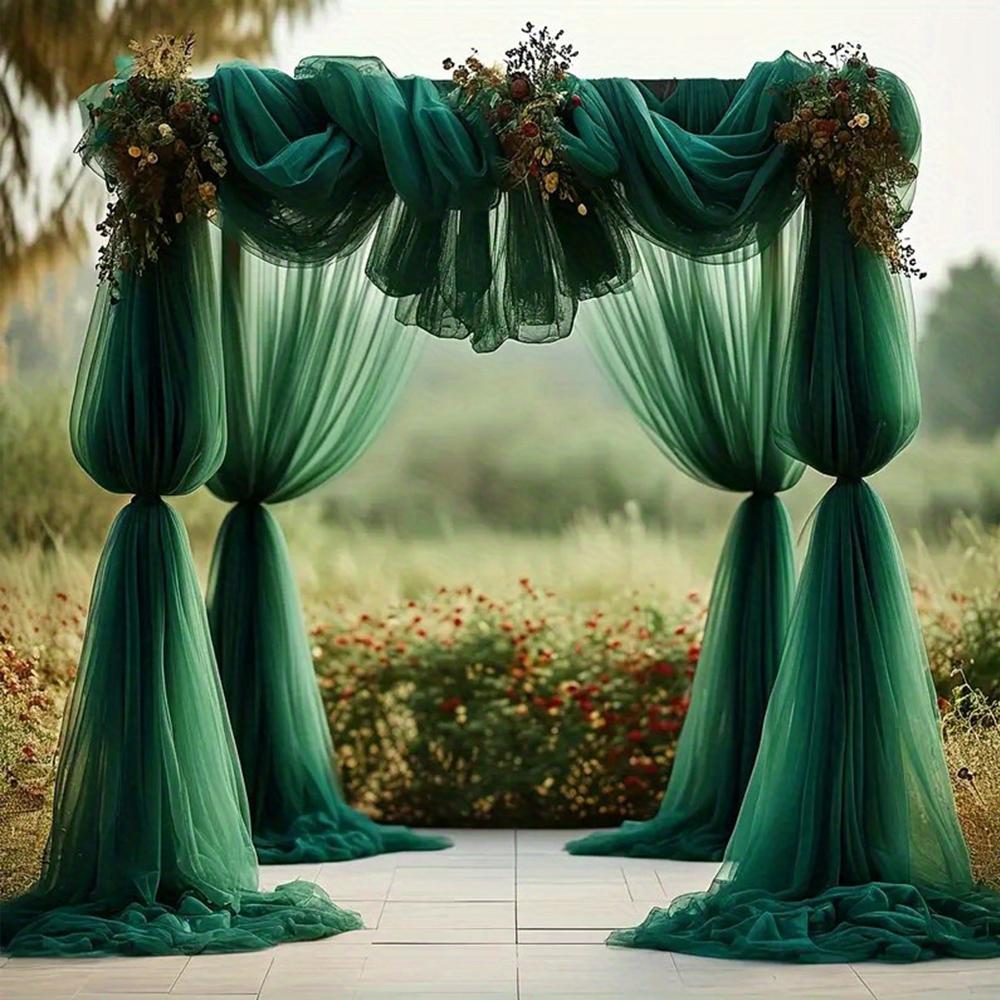 Wedding Arch Draping Fabric Sheer Mesh Gauze for Easter Bridal Shower Backdrop Outdoor Party Arches Church Ceremony Decoration