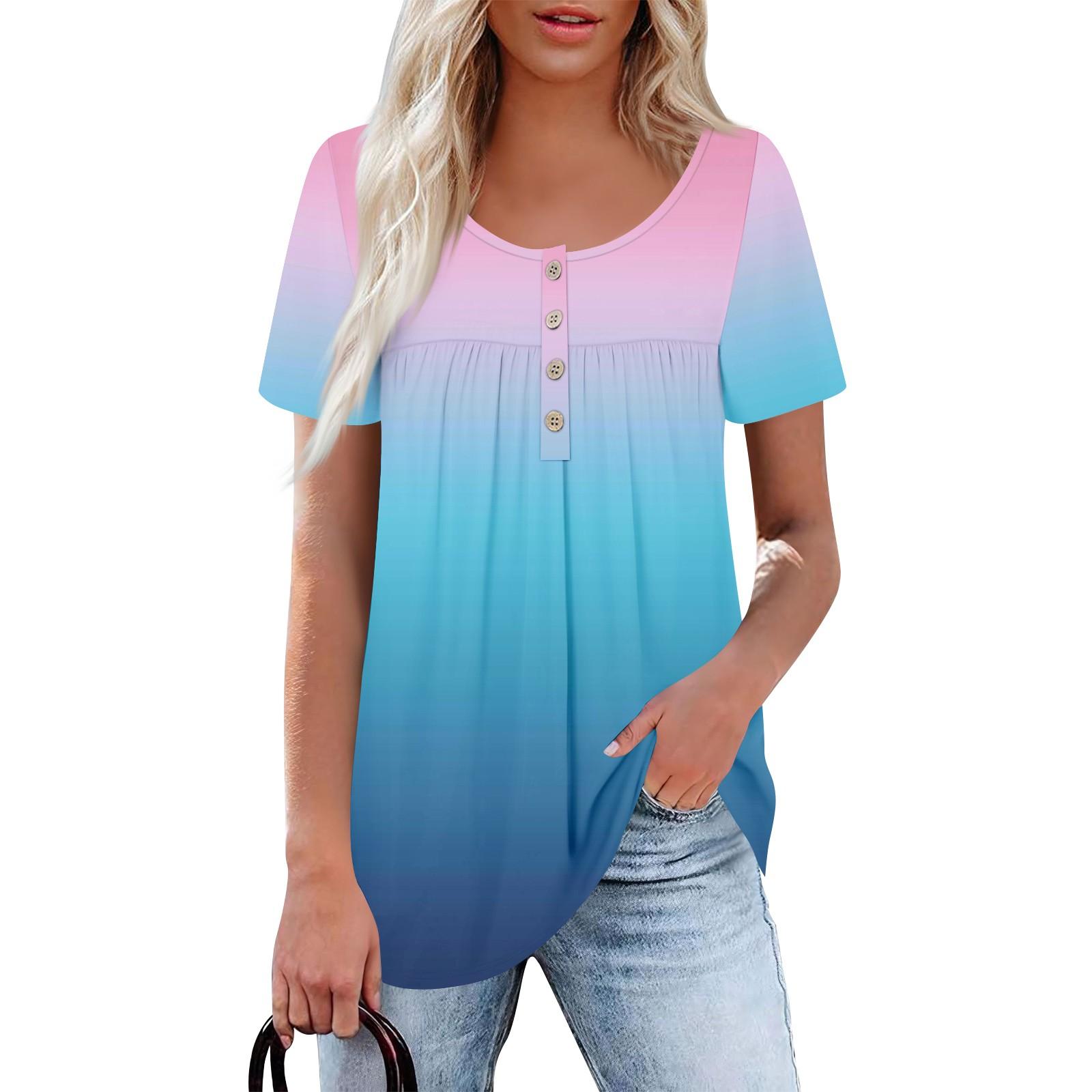 

Женский повседневный топ с круглым вырезом, коротким рукавом, воротником на пуговицах, оборкой на груди, однотонный топ XXL