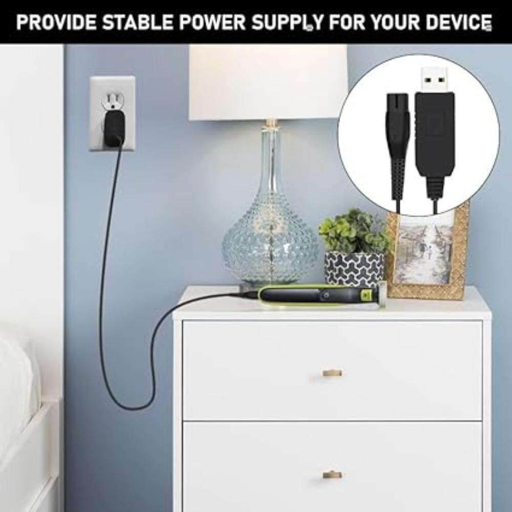 Für Philips 3000-9000/OneBlade Rasierer Ersatz-USB-Ladegerät-Adapter 4,3V QP2520/2620 RQ320/328/330/350