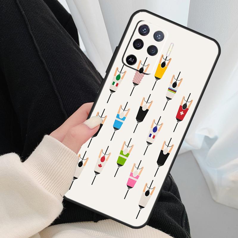 Bike Bicycle Case For Oppo A54 A74 A94 A18 A57 A17 A77 A38 A58 A78 A98 A80 A60 A40 A96 A76 A16 A15 A5 Pro