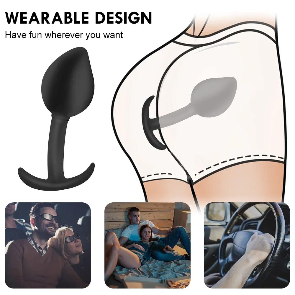 Silikon Anal Butt Plug Tragbarer Stimulationsball Dildo Prostata Massage Penis G-Punkt Unisex Spielzeug Für Mann Frau Weiblich Sexshop