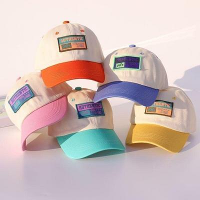 Letter Embroidery Children Baseball Caps Sun Protection Sunshade Cap New Duck Tongue Cap  Outdoor
