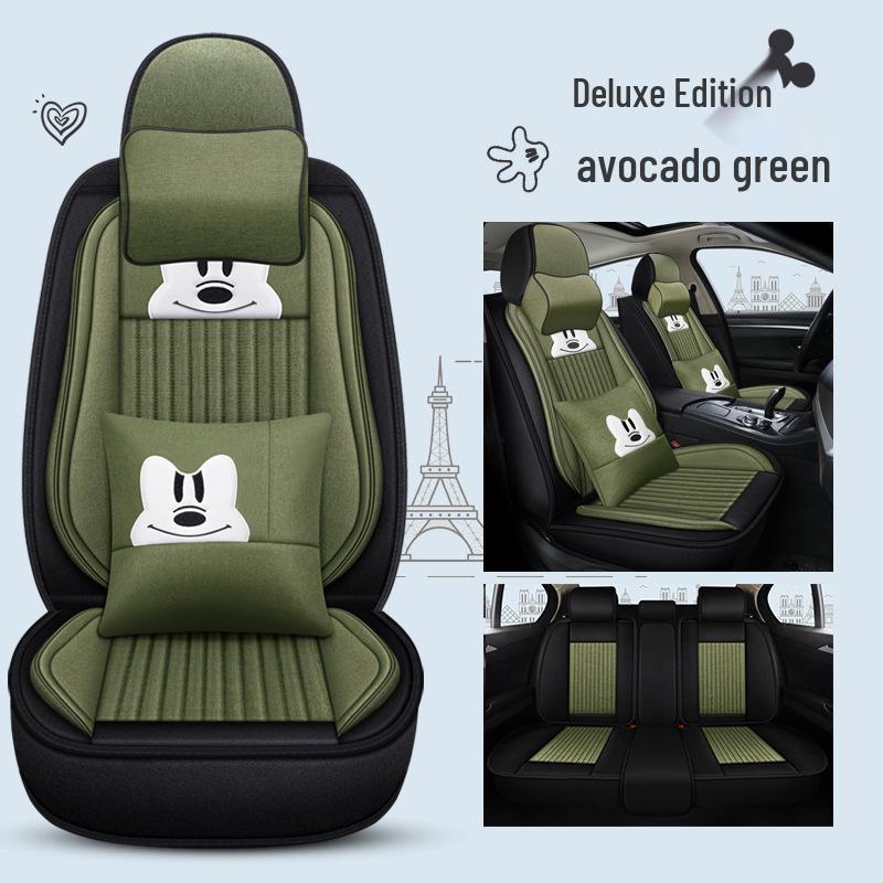 Infiniti QX60/QX30/QX70 Linen Cartoon Car Seat Covers – All-Season, Full Surround Design