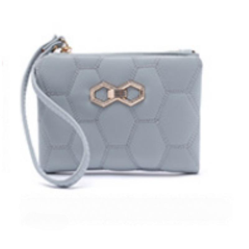 

Женский короткий кошелек, маленький, свежий, Lingge, карманный кошелек Zero синий