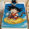 Goku Cute Pattern Print Flannel Blanket, Warm Comfort Cover for Bed, Chair, Sofa, Bedroom and Short Travel.-TING