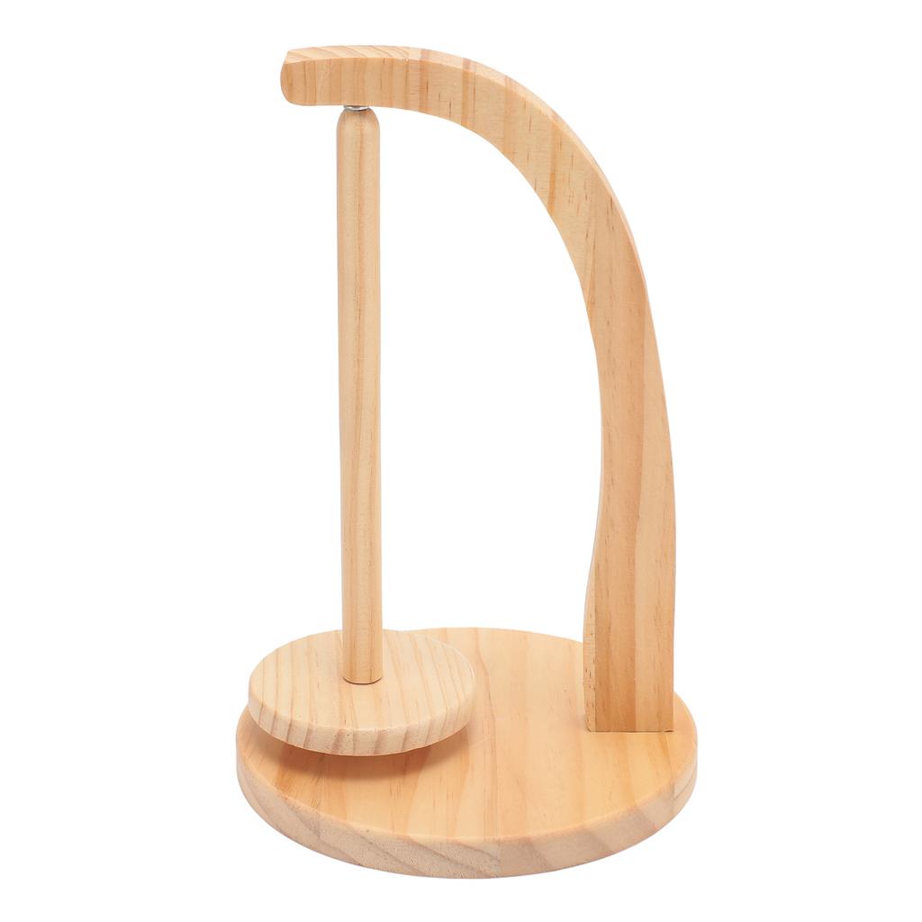 Yarn Holder Easy Installation Stable Structure Rotatable Wooden Yarn   Holder Yarn   for Crocheting Knitting