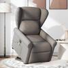 Electric Massage Recliner with Rising Function Taupe Fabric