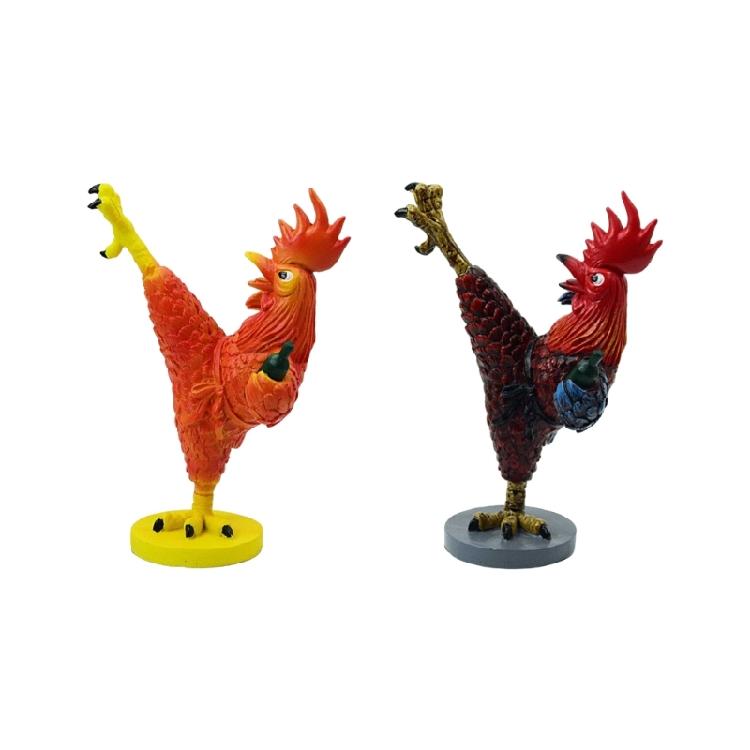 Martial Art Chicken Figurine Resin Craft Drunken Kung Fu Rooster Statue For Living Room Desk Shelf Decorative Ornament