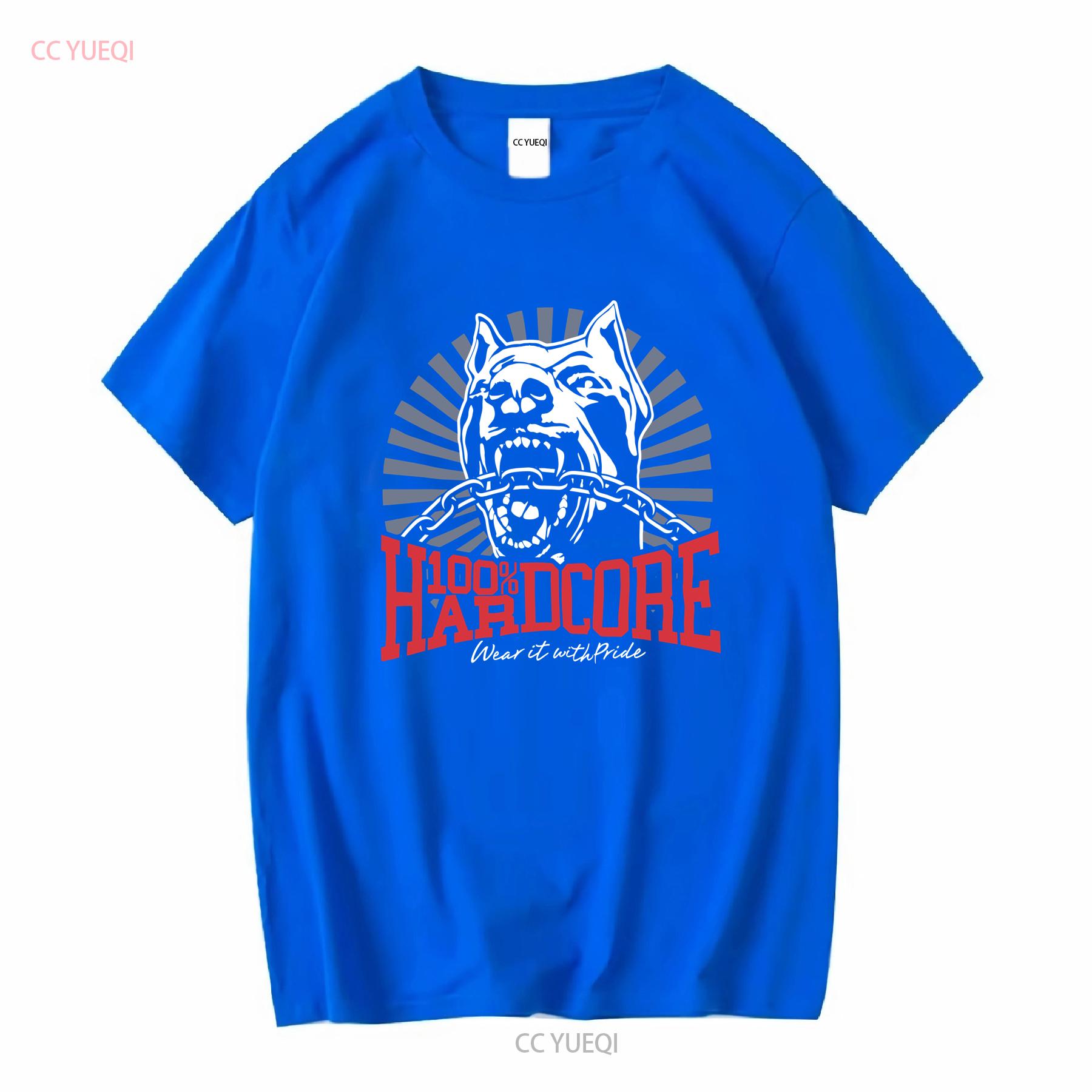 ZheXiong TEE 100 HARDCORE T-shirt Hond 1 Zwart Heren Gabber Pitbull vintage Gewassen homme Top Voor Dagelijks Gebruik Elastisch Stijlvol Ademend L
