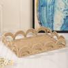 Scalloped Edge Paper Rope Storage Basket Handmade Fruit Basket Practical Desktop Organizer  Kitchen