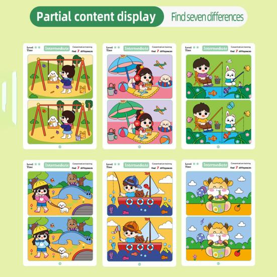 Karta do Wczesnej Edukacji Żywe Kolory Żywe Wzory Wielokrotnego Użytku Poprawa Koncentracji Karta do Gry Interaktywnej dla Dzieci