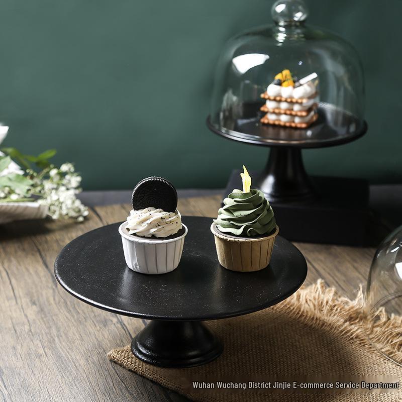 Ceramic High-Footed Afternoon Tea Dessert Stand and Tray