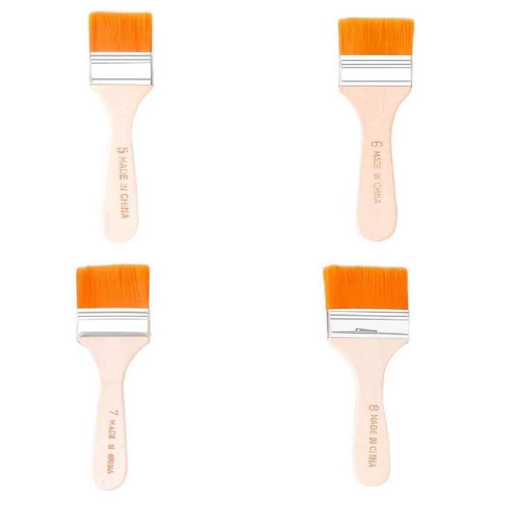 4Pcs Paint Brush Set For Wood/Wall/Furniture