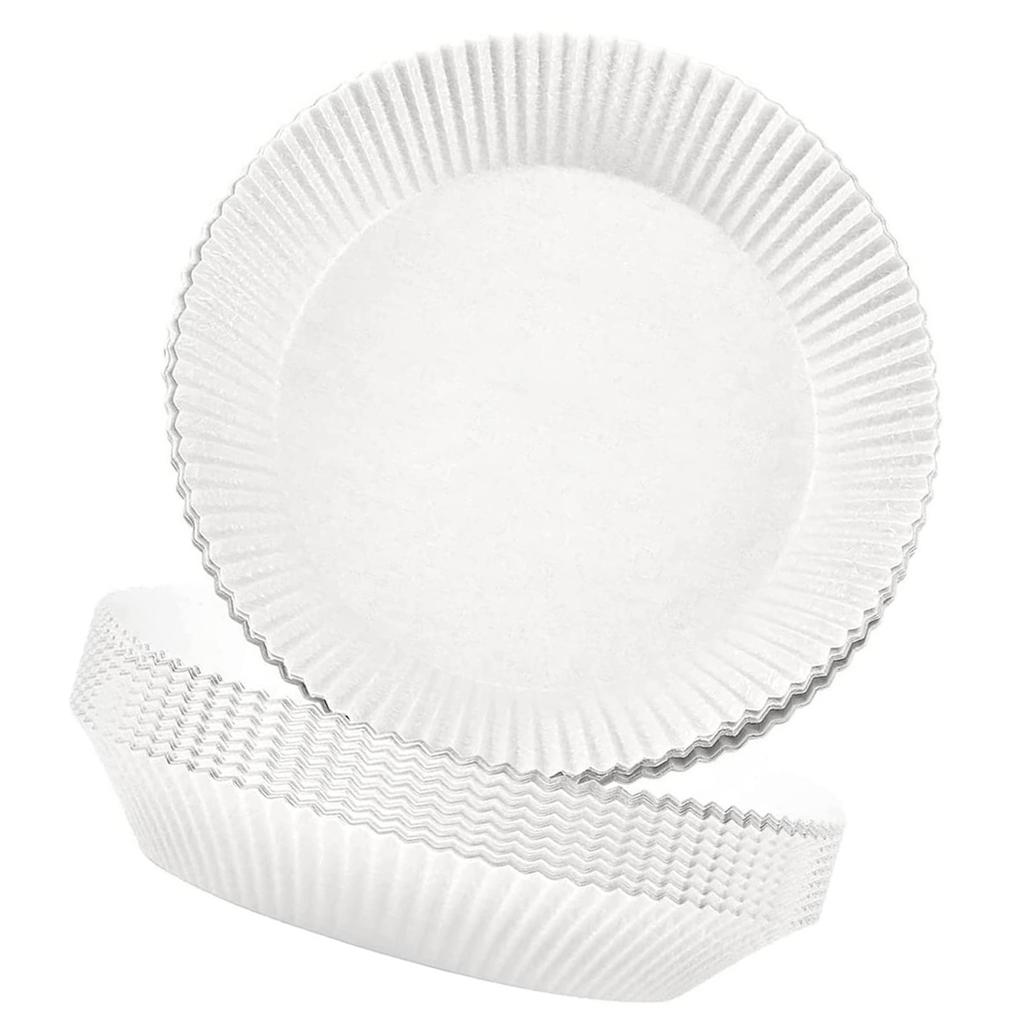 100pcs Disposable Paper Liners for Air Basket 220 celsius Temperature Resistant Non Stick Fryer Liners Baking Paper