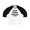 Lead Never Follow Leaders Cămașă Șef Chicago Drill y2k Unisex Mânecă 3/4 Bază