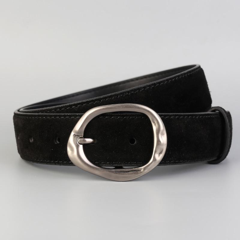 Women S Simple High Quality Leather Belt Pin Buckle Decorative Waist Strap