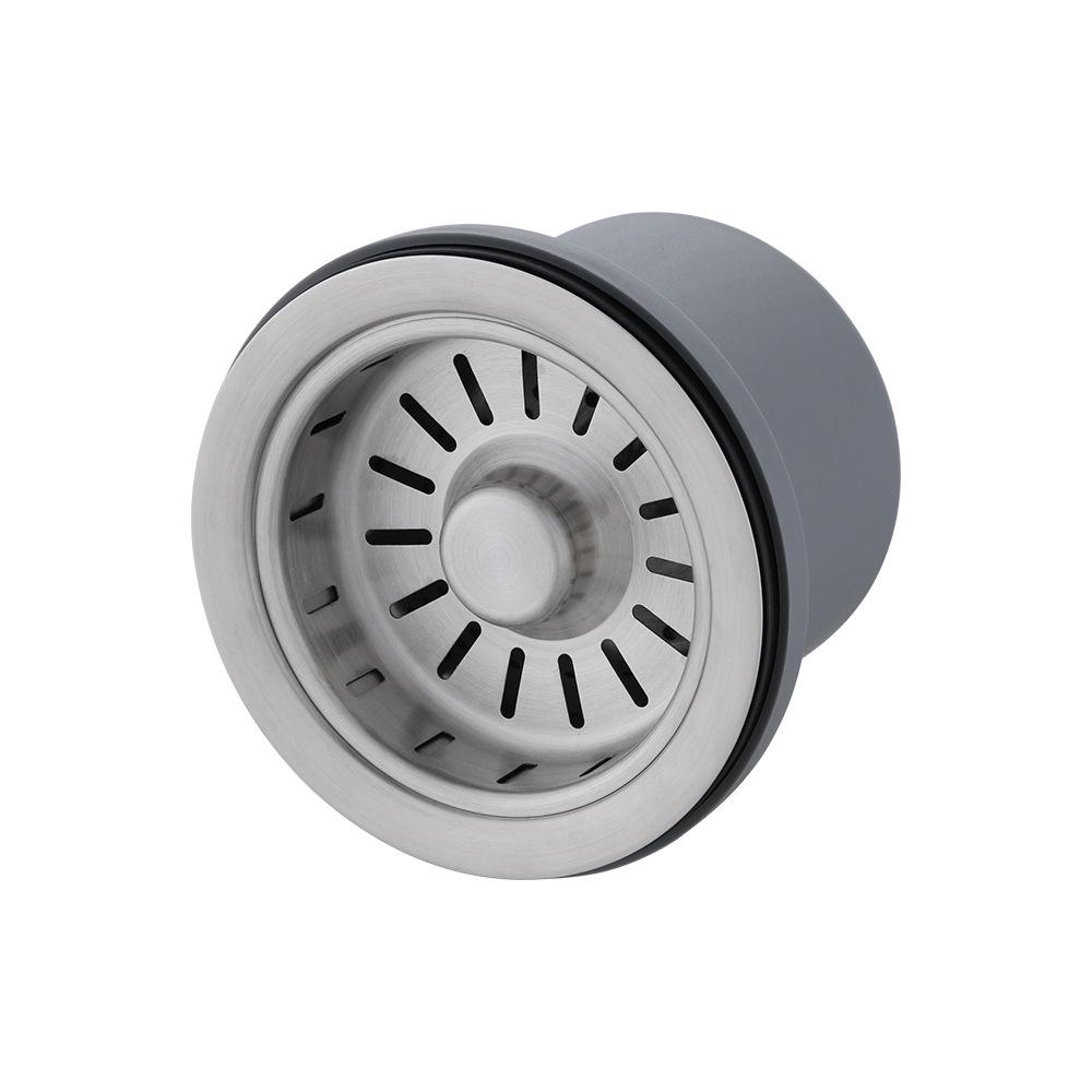 Doppelspülbecken aus Edelstahl 304 für die Küche mit Ablaufrohr und Siebkorb