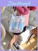 2023 Pink Floral Print Tote Bag With Large Capacity And Stylish Street Fashion