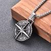 Compass Retro Necklace Retro Punk Pendant Men