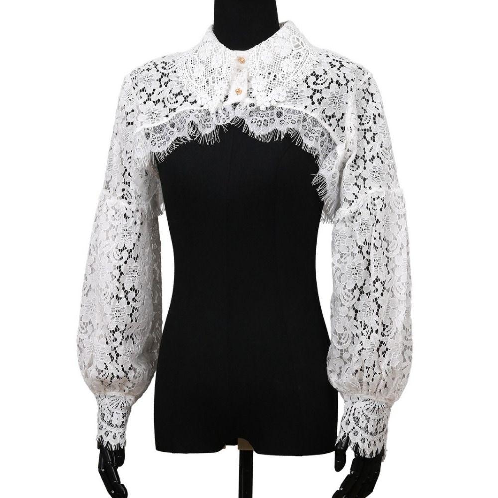 Cape Lace Shawl Hollow Out Short Small Shirt All-match Flower Scarves Scarf Accessories