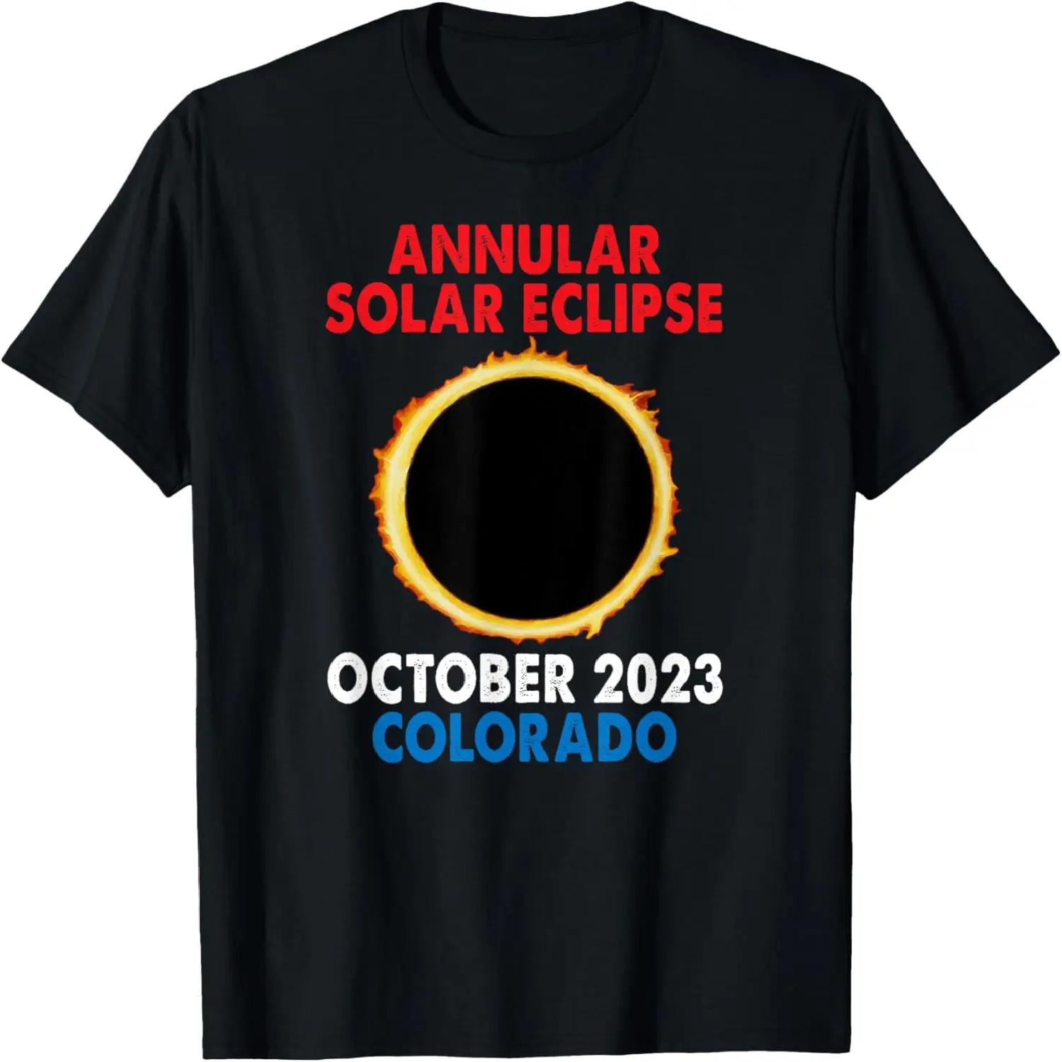 Annular Solar Eclipse 2023 October Oct 14th Colorado T-Shirt S чёрный