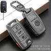 hijk1 Leather Car Key Case Cover Shell Bag For Volkswagen VW Polo Tiguan Passat Golf 4 5 Jetta Beetle Scirocco Keychain Accessories