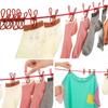 Outdoor Camping Travel Home Colourful 12 Clip Clothesline Self-driving Tour Portable Windproof Non-slip Sun Drying Rope