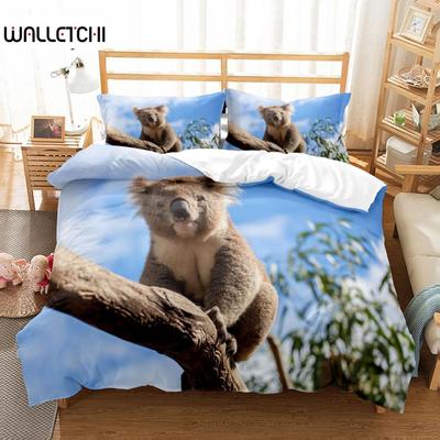 Koala Bear Cute Duvet Cover Set, Fashion Bedding Set, Soft Comfortable Breathable Duvet Cover, For Bedroom Guest Room Decor