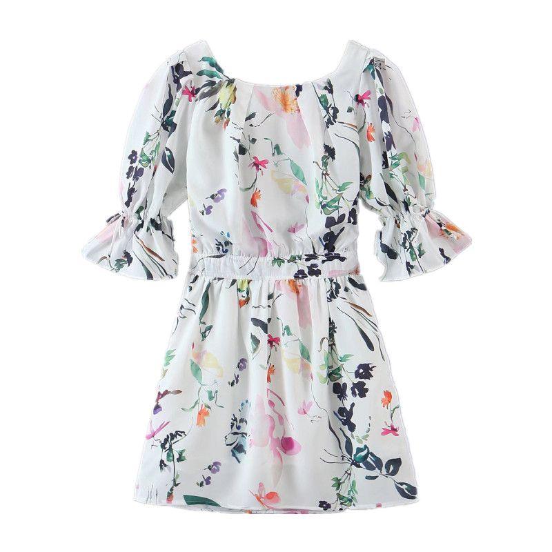 

Temperamental Minority Summer Color Graffiti Dress Flowers Color graffiti(High quality) L