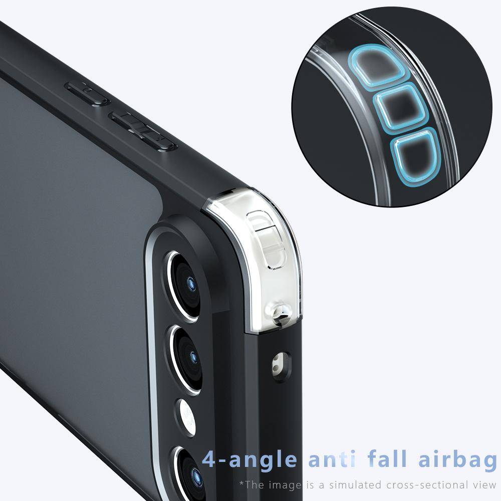 Für Vivo X300 FE Hülle Hautfreundlich Matt Frosted Schwarz Transluzent Airbag Nicht-Vergilbend Anti-Fingerabdruck Abdeckung