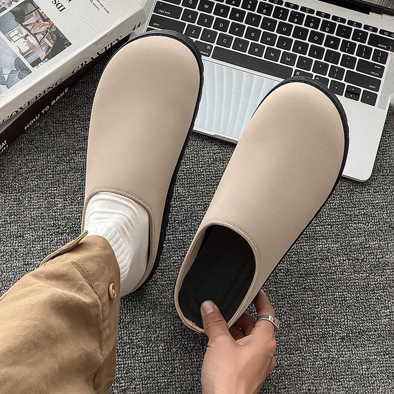 Nové pánské pantofle nika mango hlava nízké poloviční nazouváky líný muž jeden pedál taška hlava nazouváky pánské